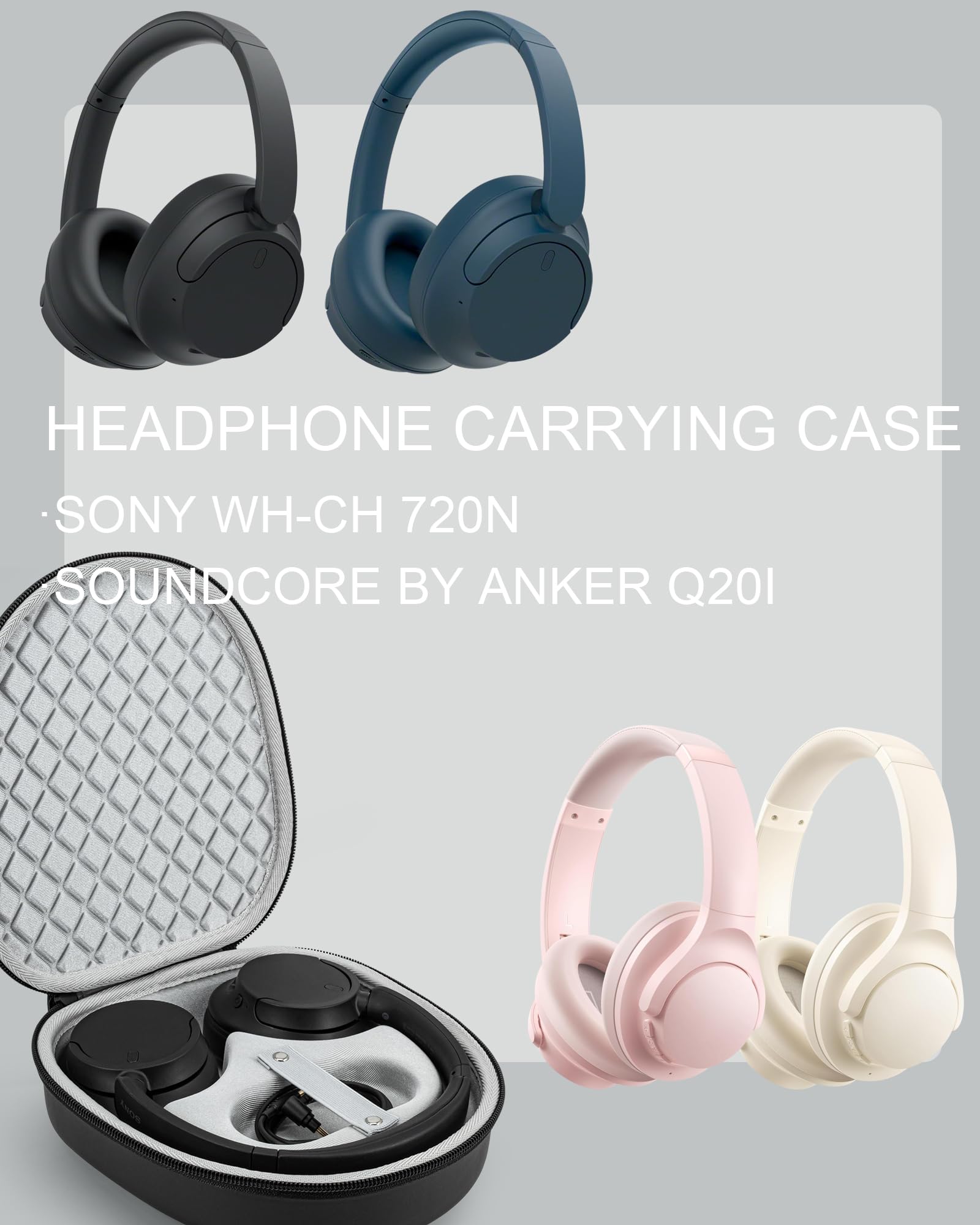 Sony WH-CH720N WH-CH720NB JBL Tune 720BT için Kulaklık Kılıfı
